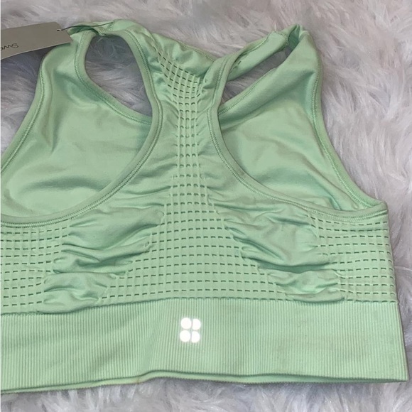 Sweaty Betty Pomelo Green Stamina Longline Workout Bra - Picture 10 of 11